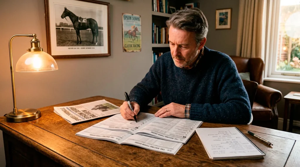 Racing form analysis with expert tipster selections